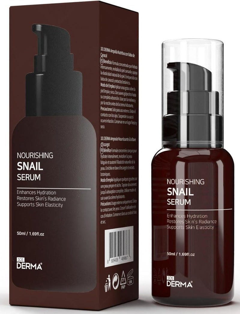 Nourishing Snail Serum Enhances Hydration Restores Skin's Radiance Support Skin Elasticity 50ML